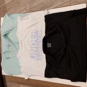 3 NWOT Women's Workout Tops UA, Reebok and Prince Size M